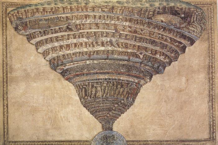 Sandro Botticelli The infernal Abyss (mk36) Sweden oil painting art